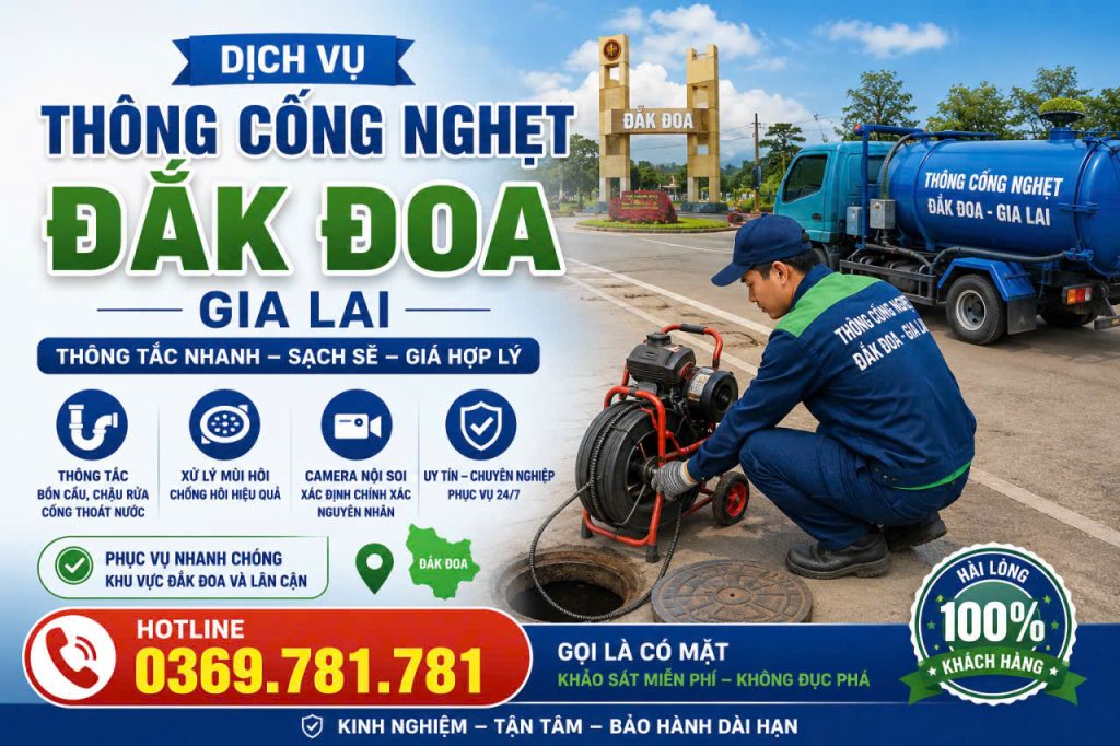 thông cống nghẹt tại đăk đoa