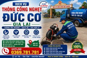 thông cống nghẹt tại Đức Cơ Gia Lai